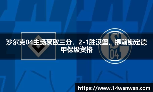 沙尔克04主场豪取三分，2-1胜汉堡，提前锁定德甲保级资格